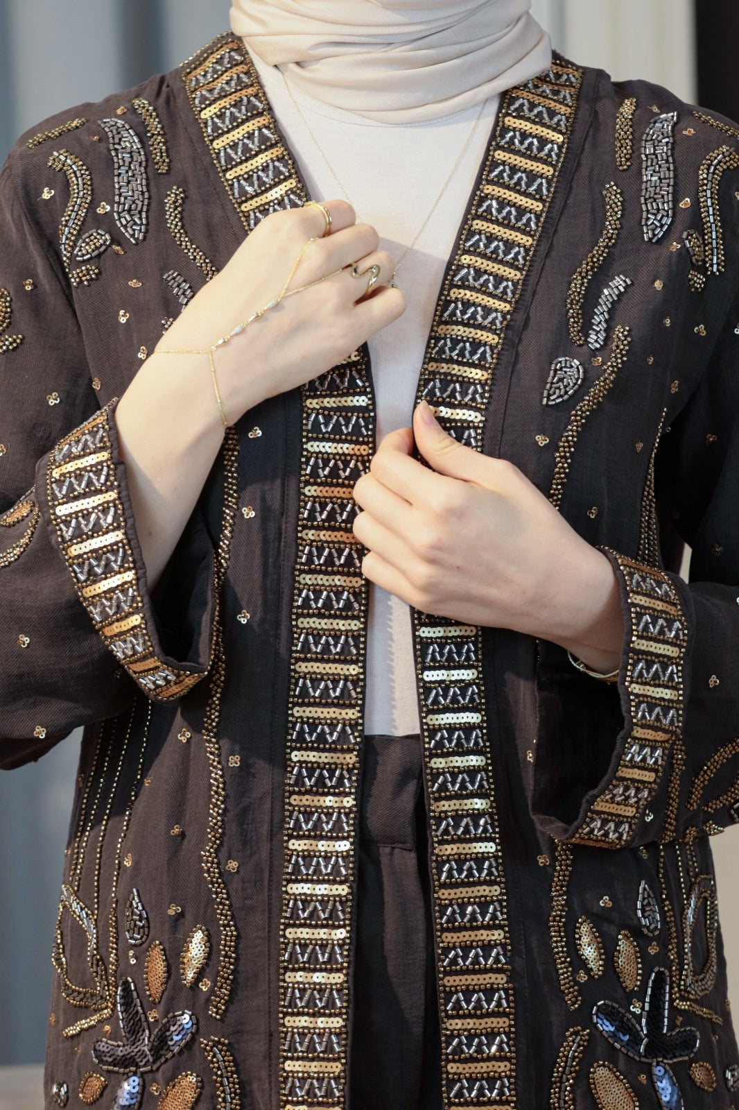 Nakış detaylı kimono