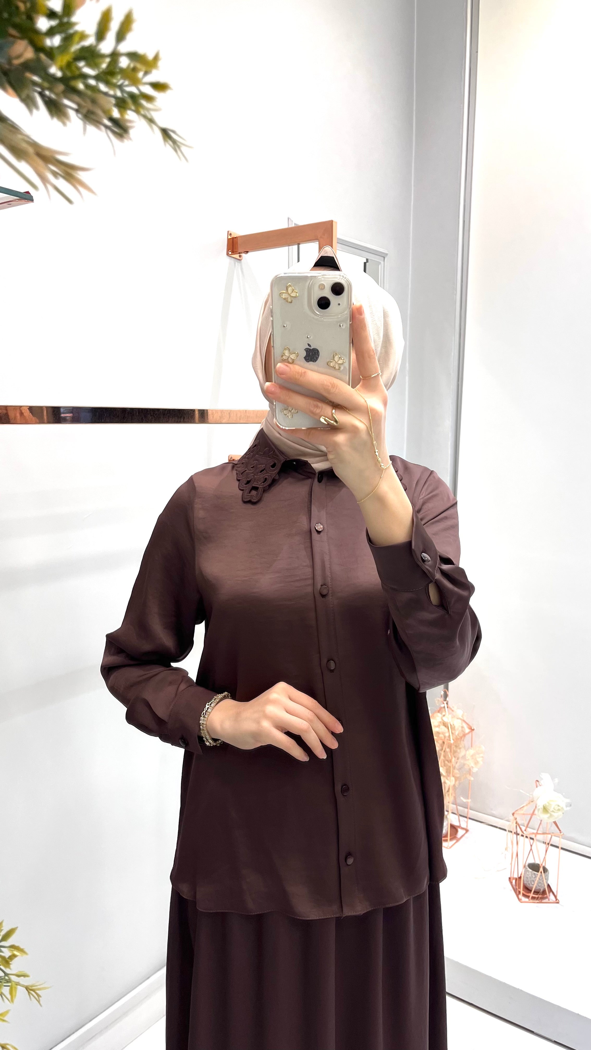 Nurcan Çetin Yakası lazer kesim Etekli Takım 26454