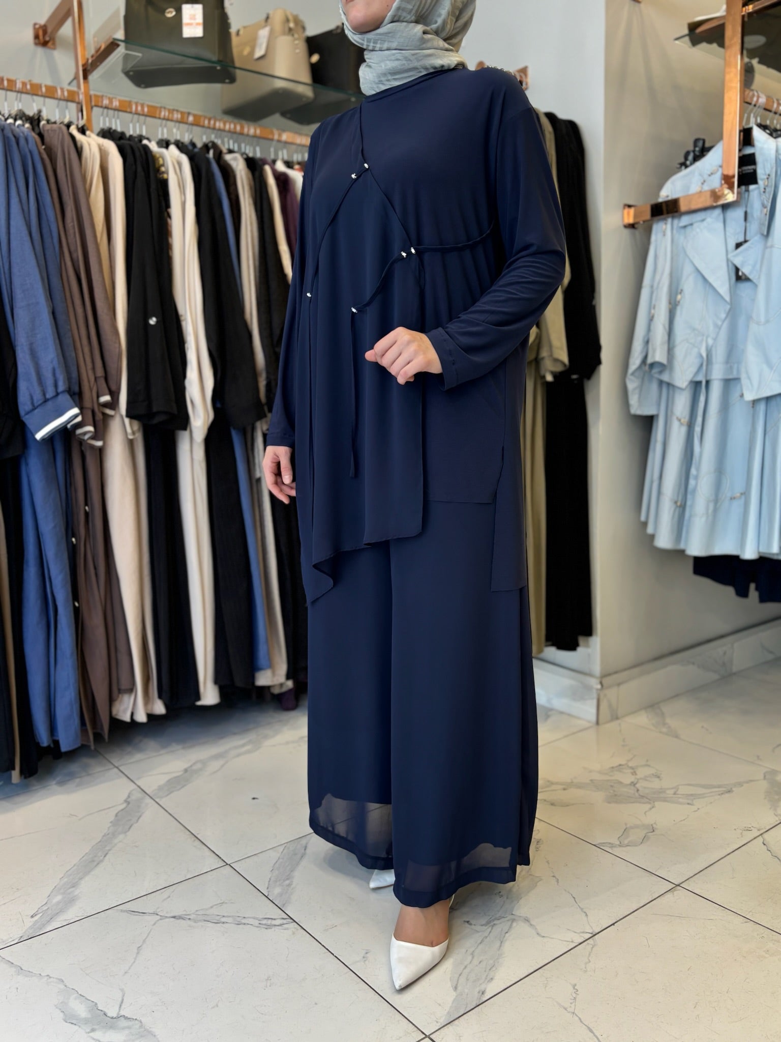 Ceremony şifon detaylı takım