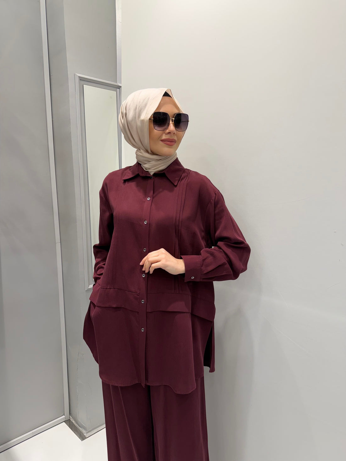 Nurcan Çetin Nervür Detaylı Pantolon Takım 26423