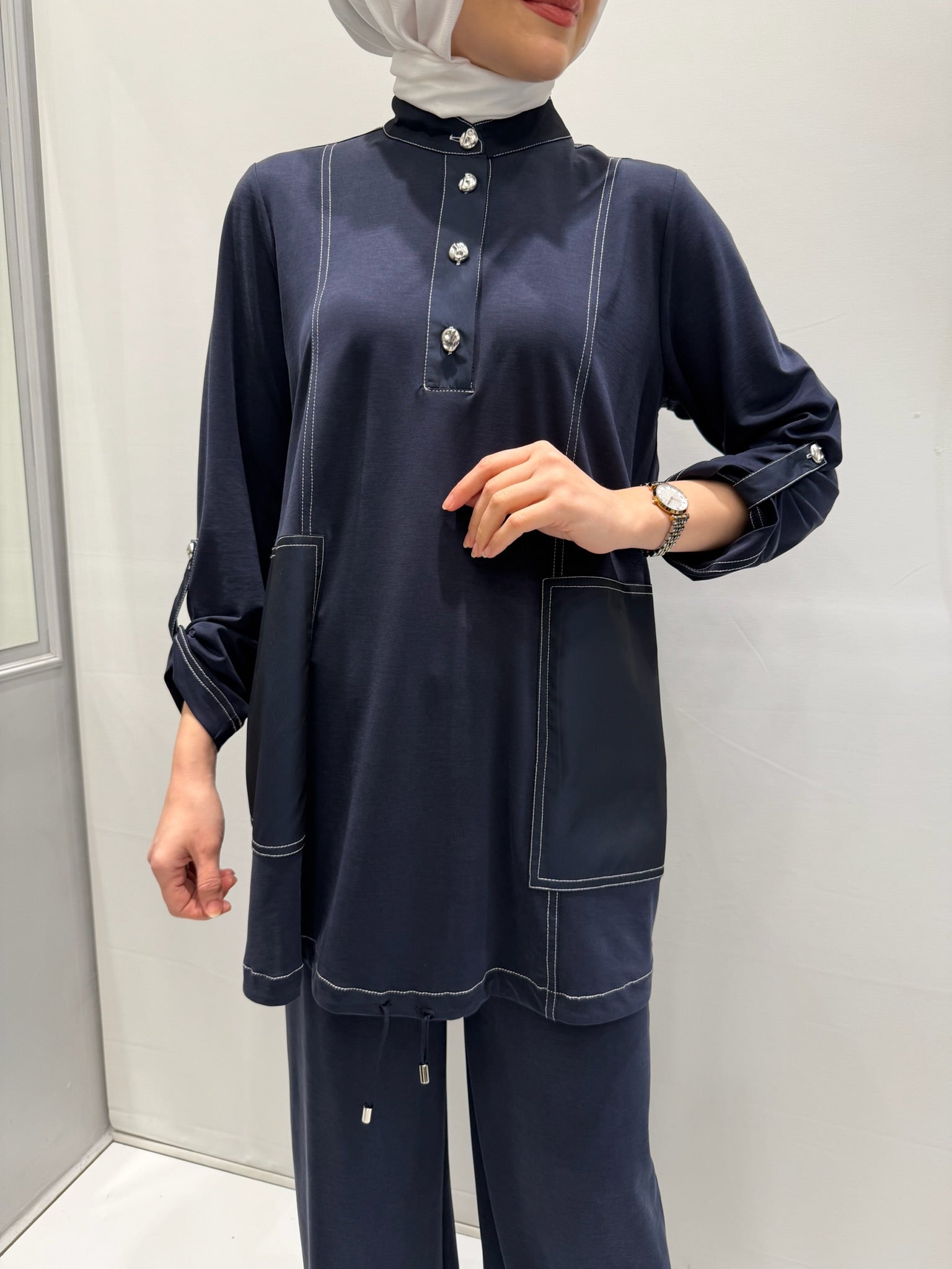 ￼Nurcan Çetin Spor Dikişli Tunik Pantolon Takım