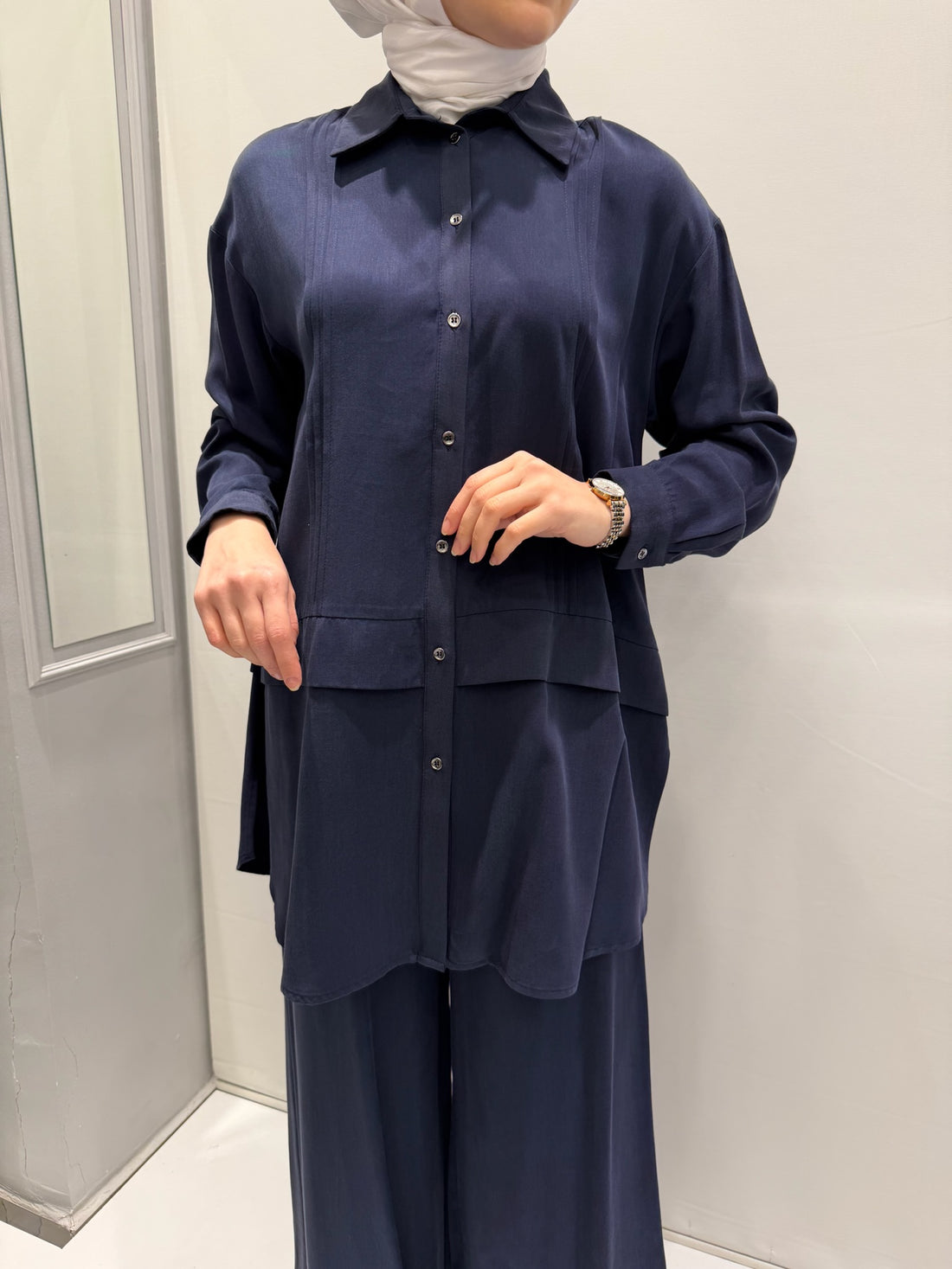 Nurcan Çetin Nervür Detaylı Pantolon Takım 26423
