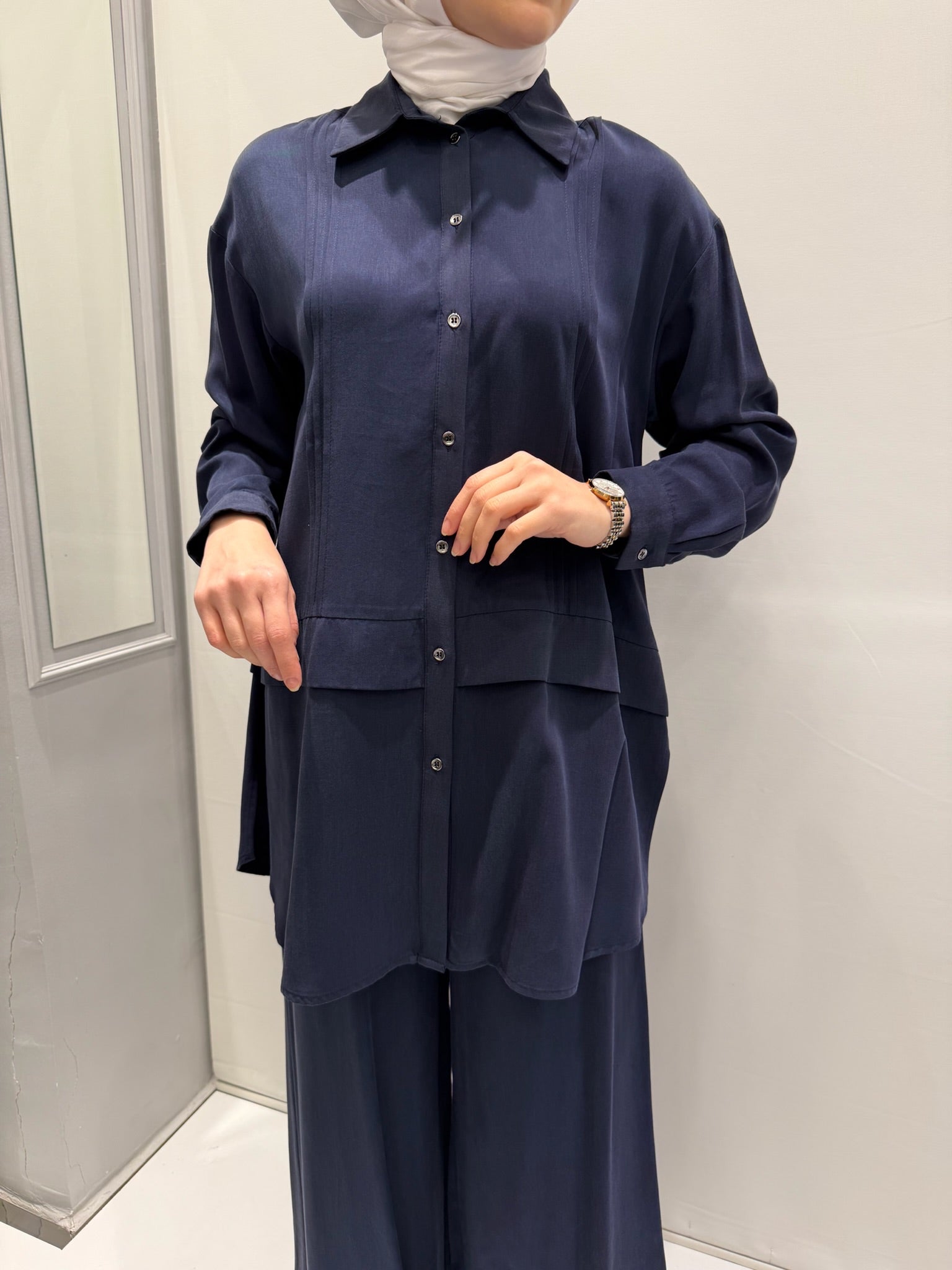 Nurcan Çetin Nervür Detaylı Pantolon Takım 26423