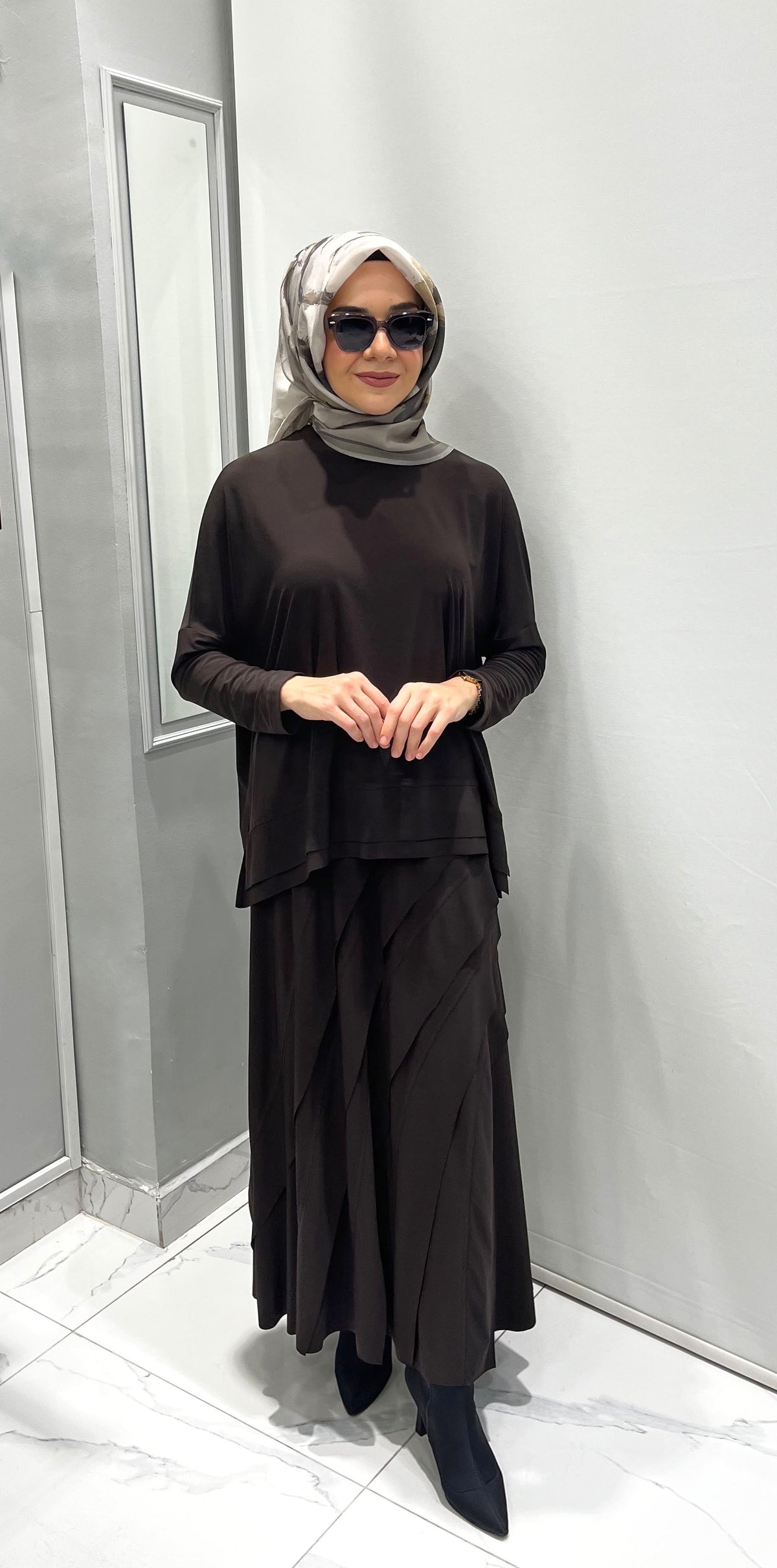 Nurcan Çetin Eteği Çapraz Fırfırlı Takım