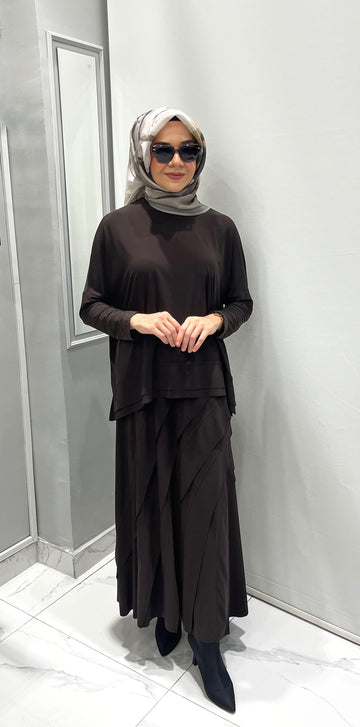 Nurcan Çetin Eteği Çapraz Fırfırlı Takım