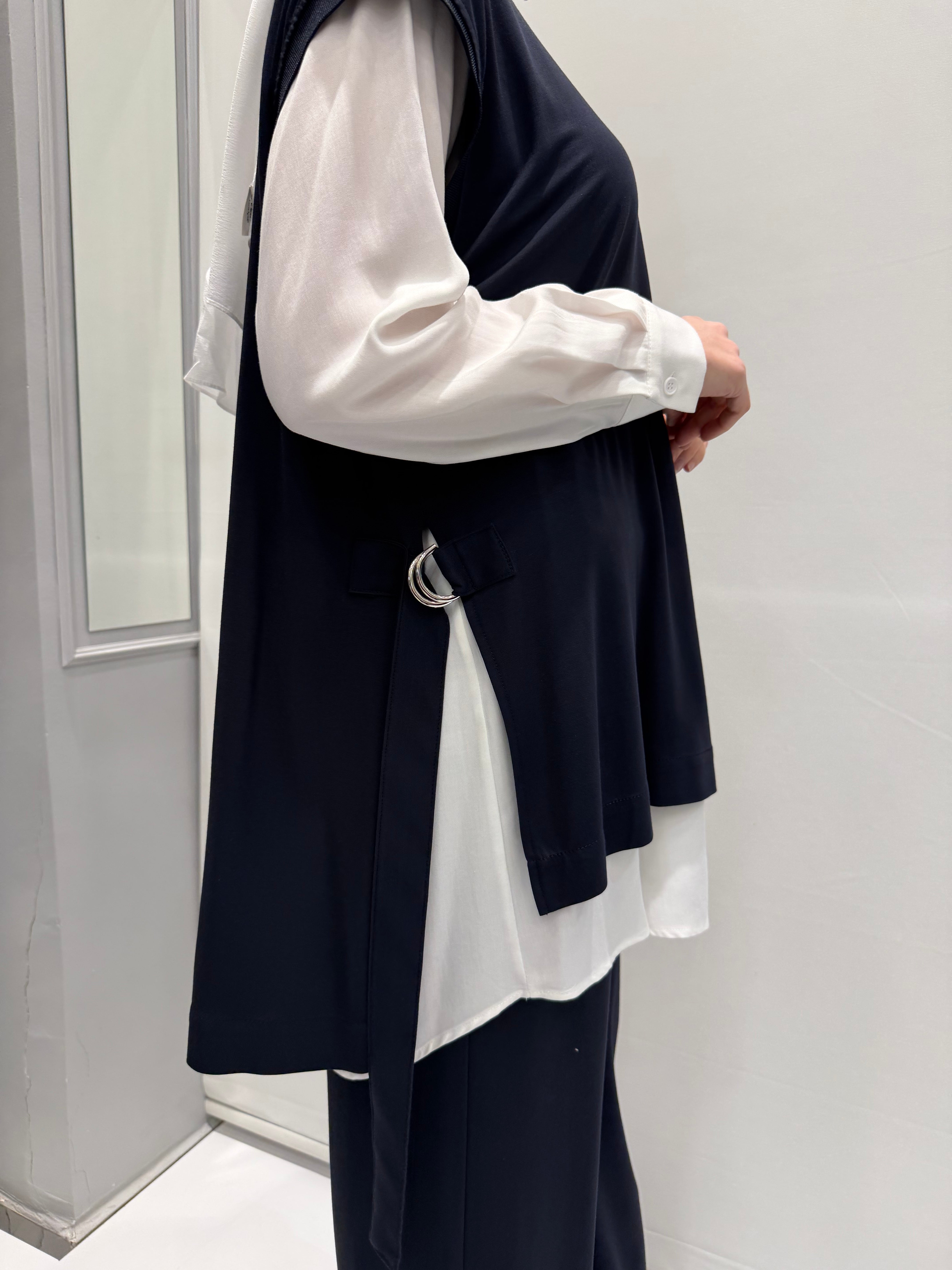 Nurcan Çetin Pantolonlu Takım Lacivert