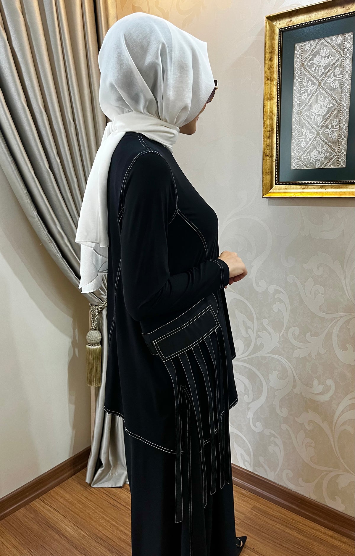 Nurcan Çetin Saçak Detaylı Spor Dikişli Tunik Pantolon Takım