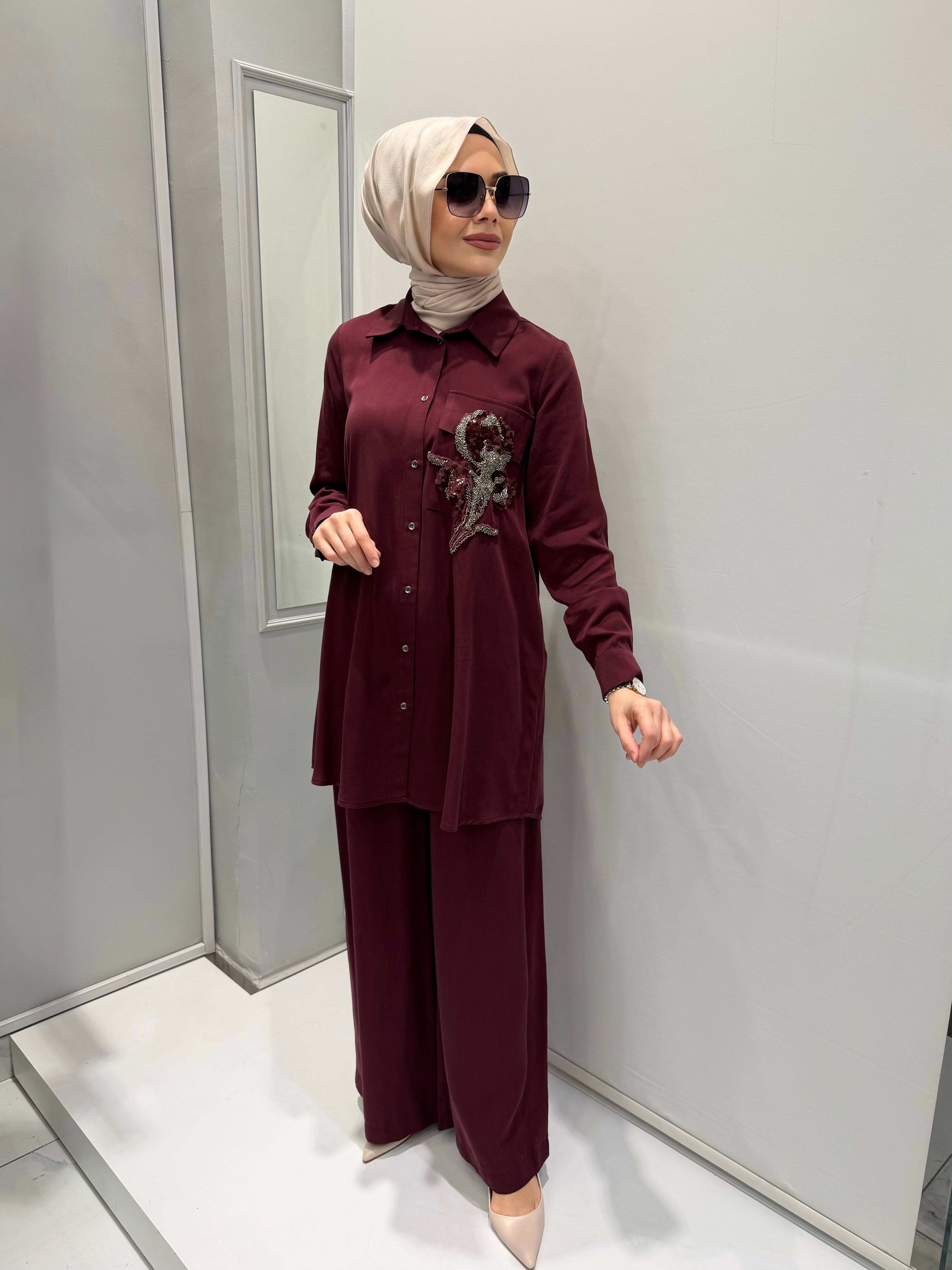 Nurcan Çetin Pantolonlu takım ￼