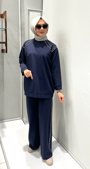 Ceremony Bluz Ve Pantolonu Çakma Detaylı Luna Takım