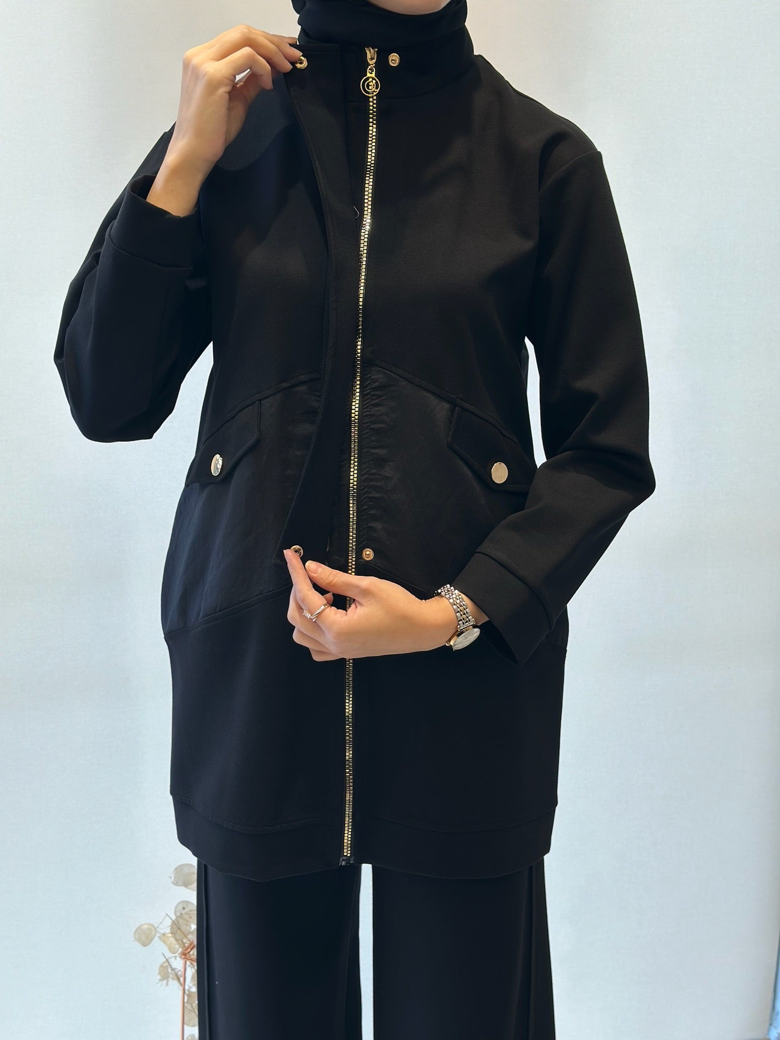 Ceremony Önden Fermuarlı Yarım Patlı Çelik Takım