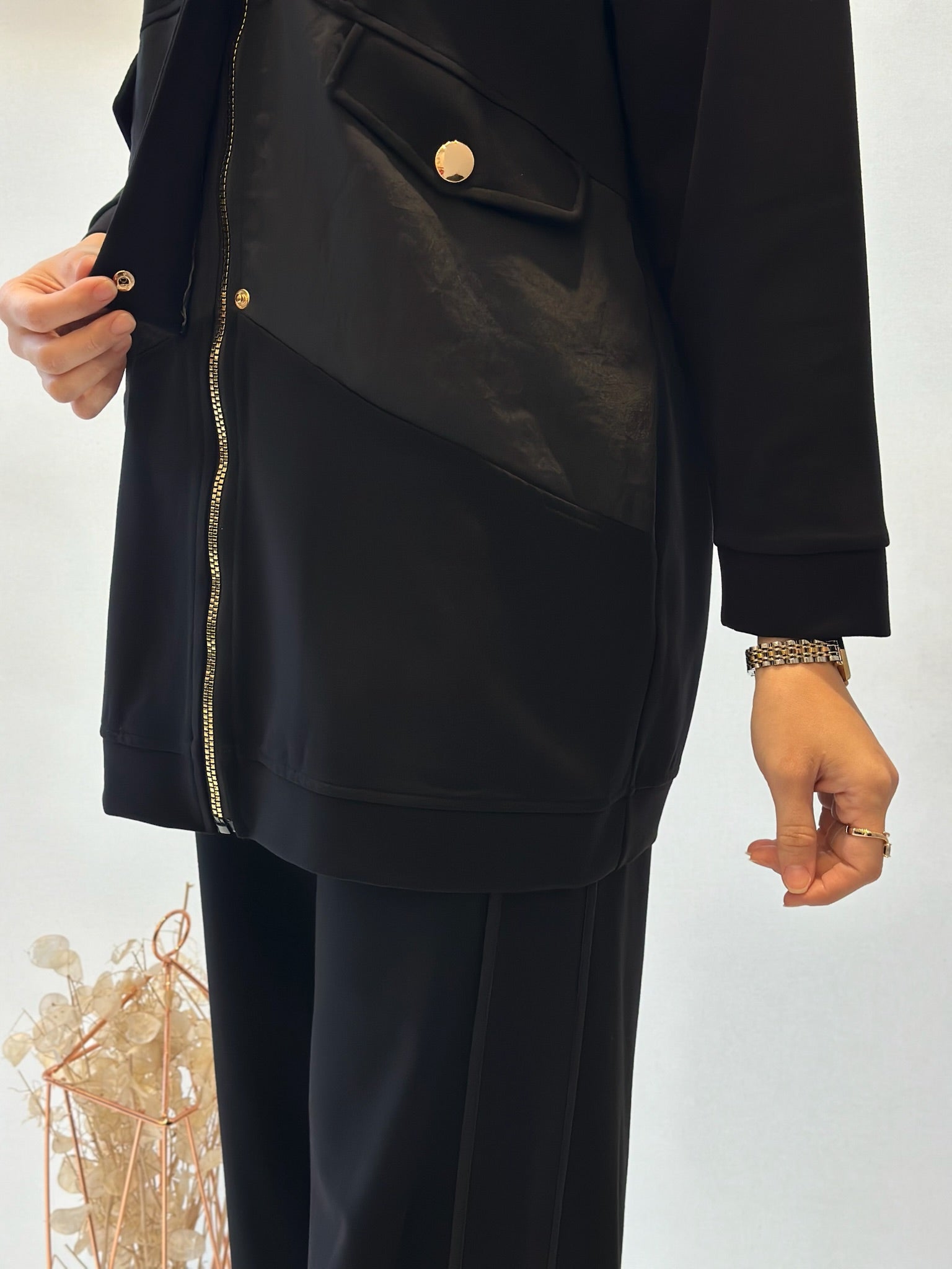 Ceremony Önden Fermuarlı Yarım Patlı Çelik Takım