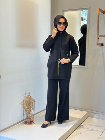 Ceremony Önden Fermuarlı Yarım Patlı Çelik Takım