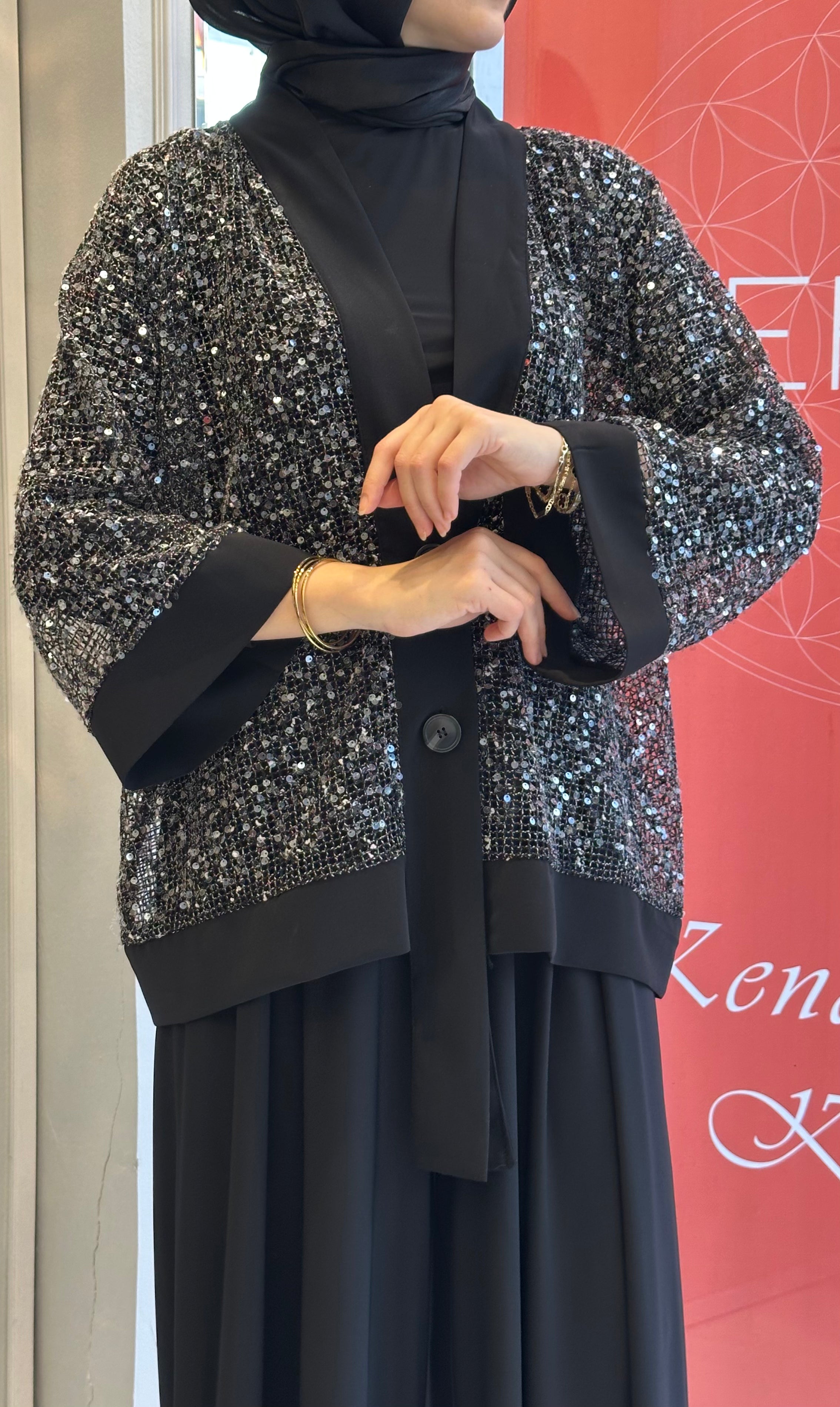 Siyah Payetli Takım