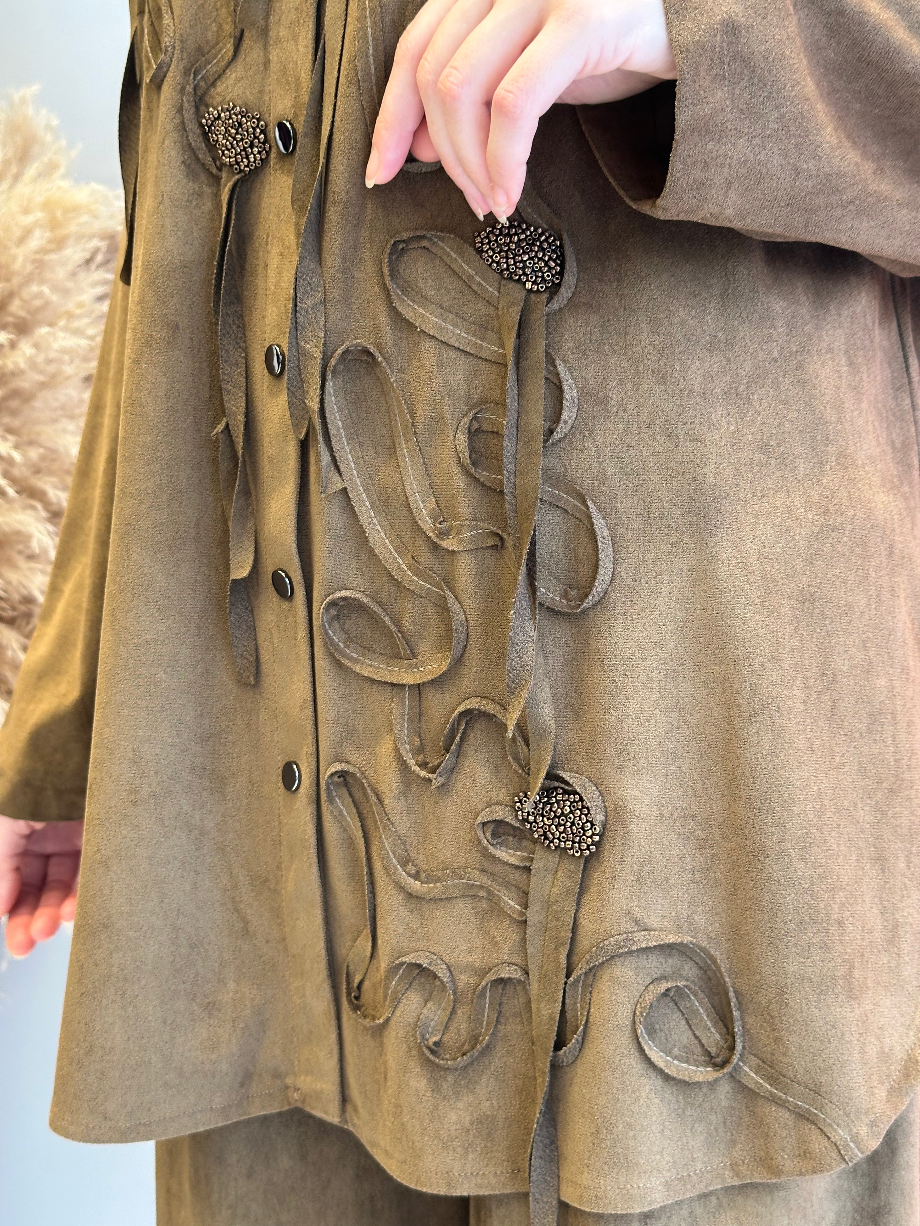 Lase Nakışlı Pantolon Takım