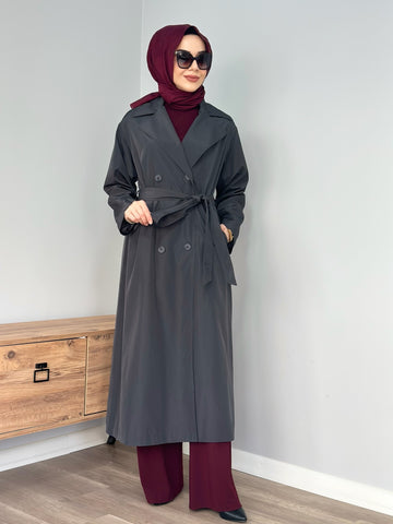 Nurcan Çetin Gri Trenckot