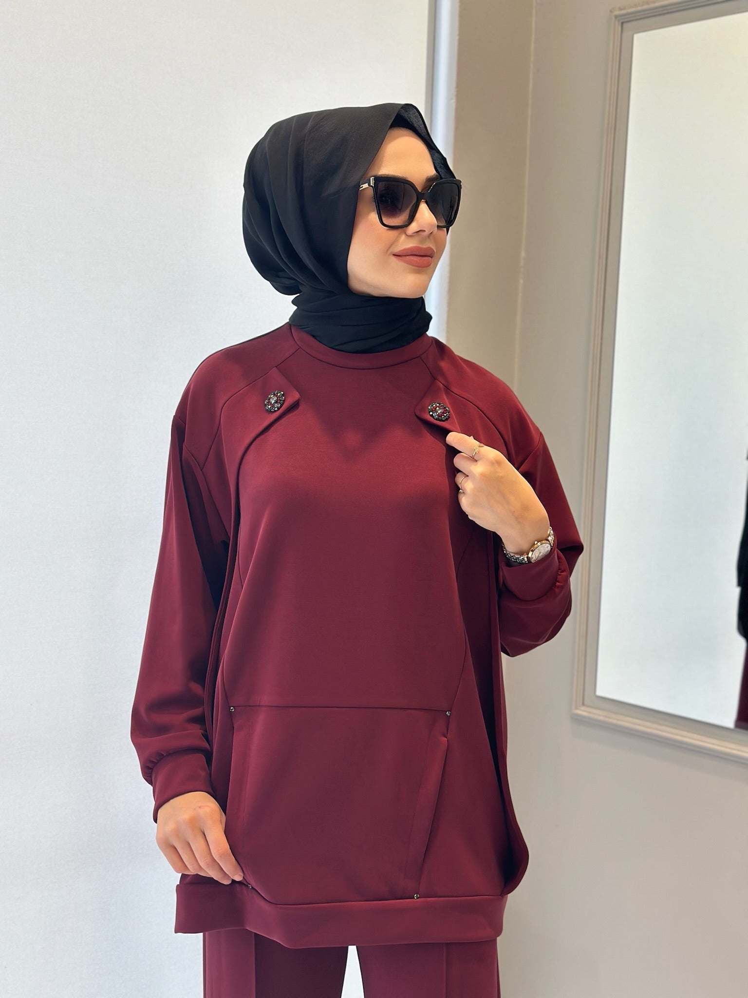 Ceremony Bordo Pantolon Takım