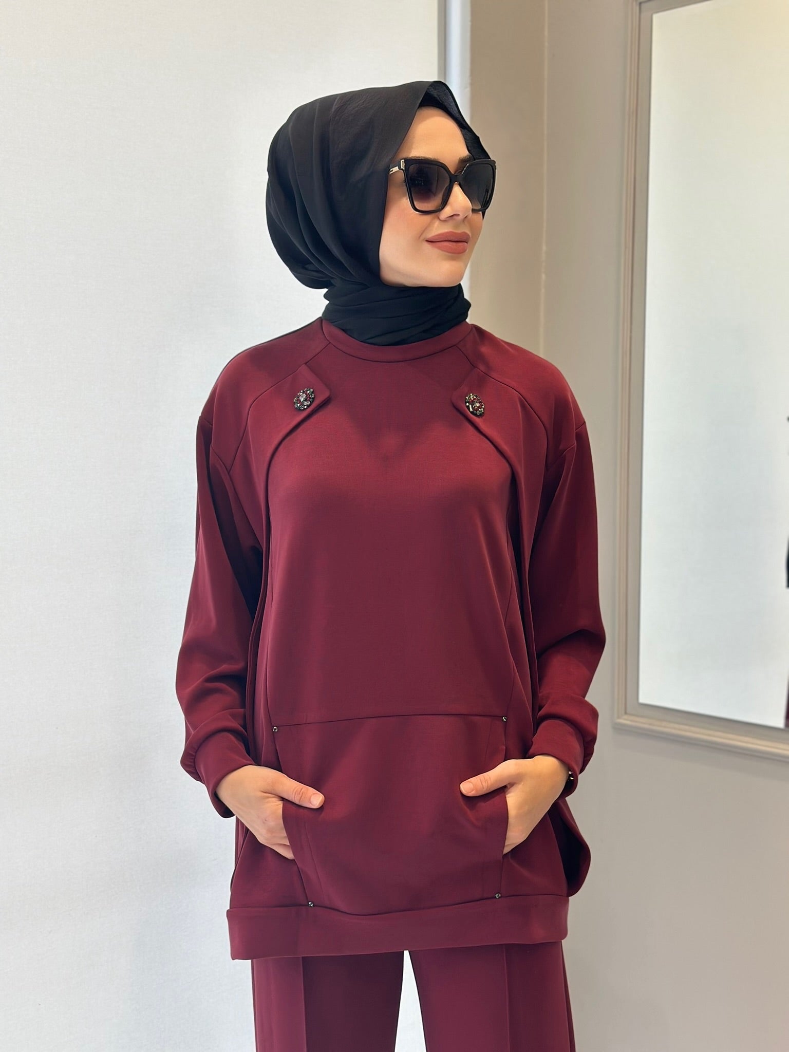 Ceremony Bordo Pantolon Takım