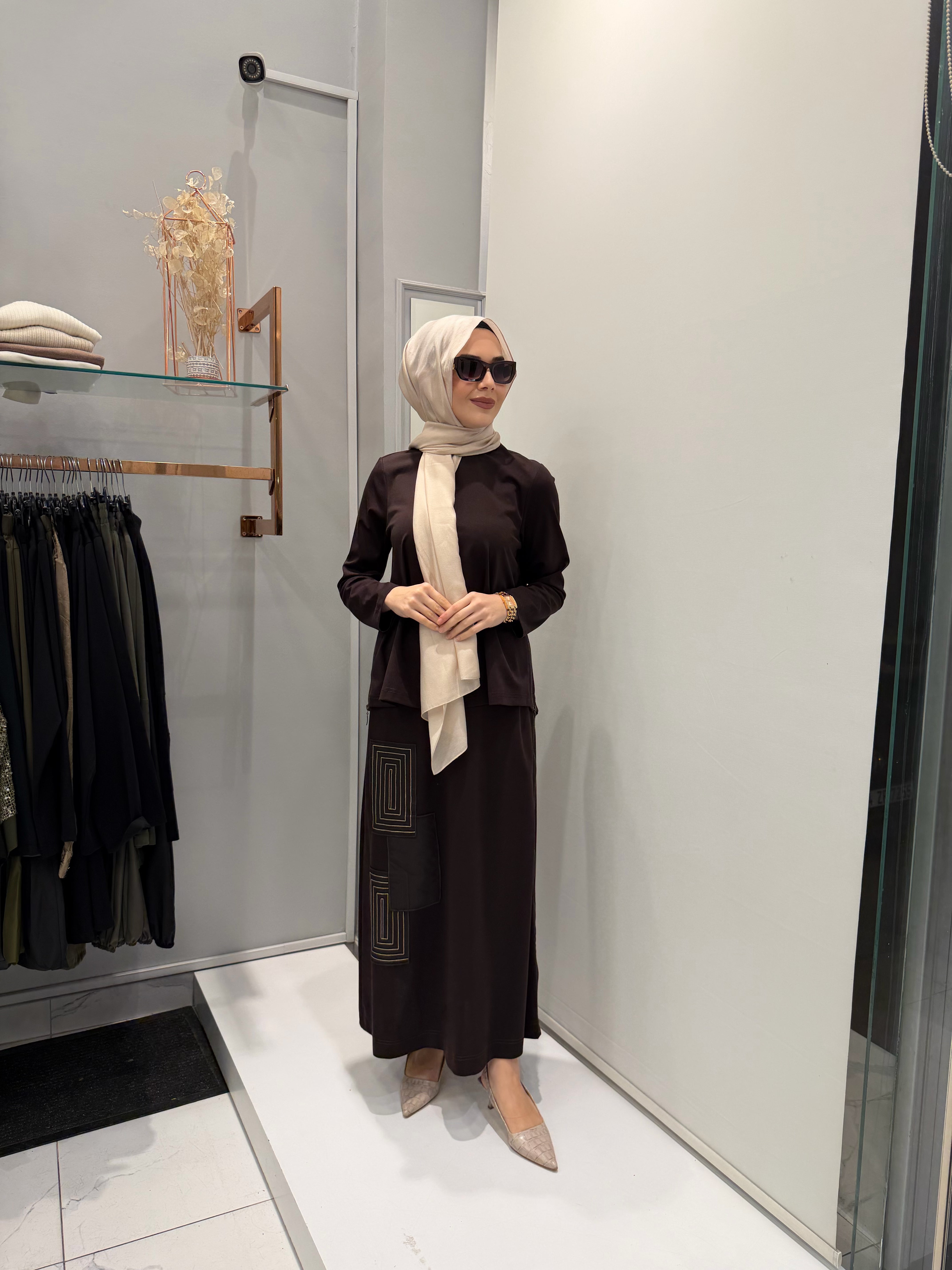 Bambu Kumaş Etekli Takım