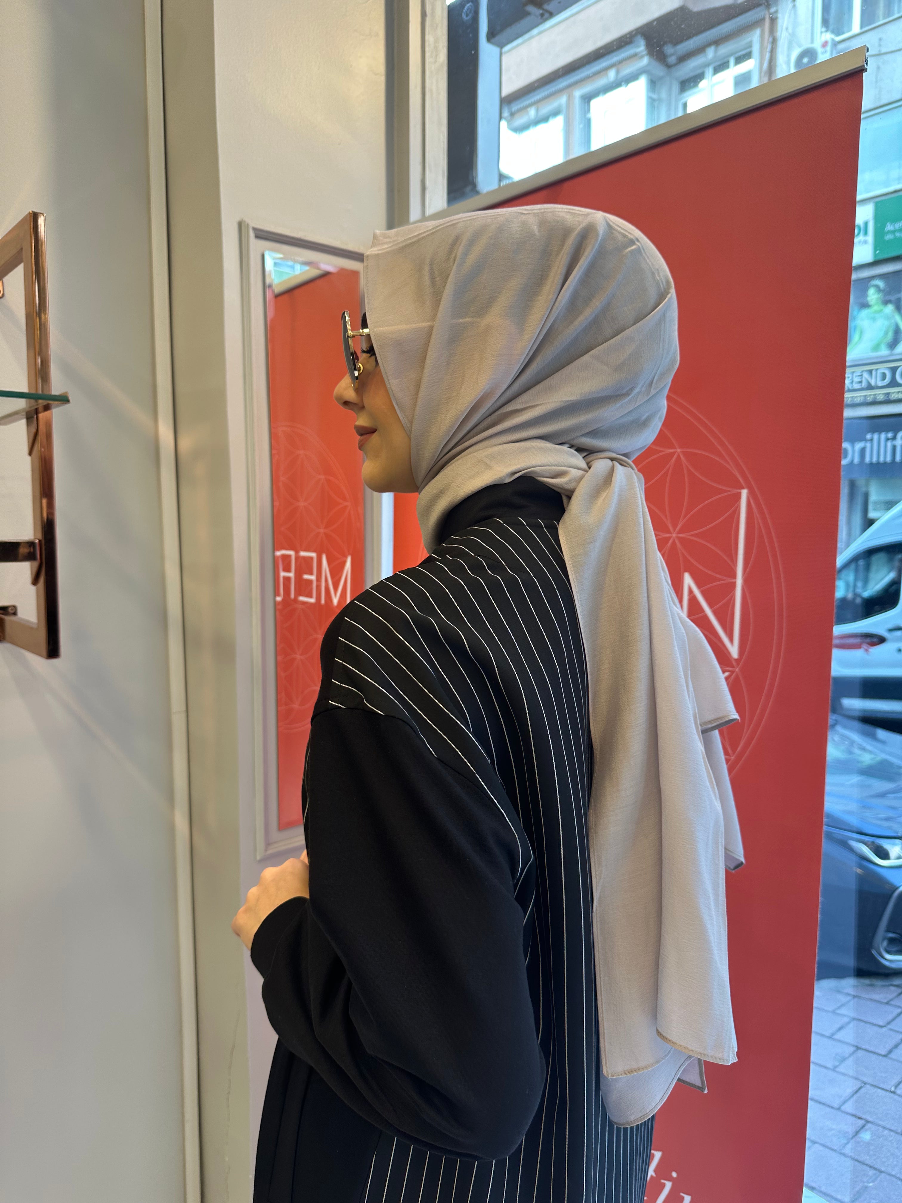 Nurcan Çetin Çizgili Kap Siyah