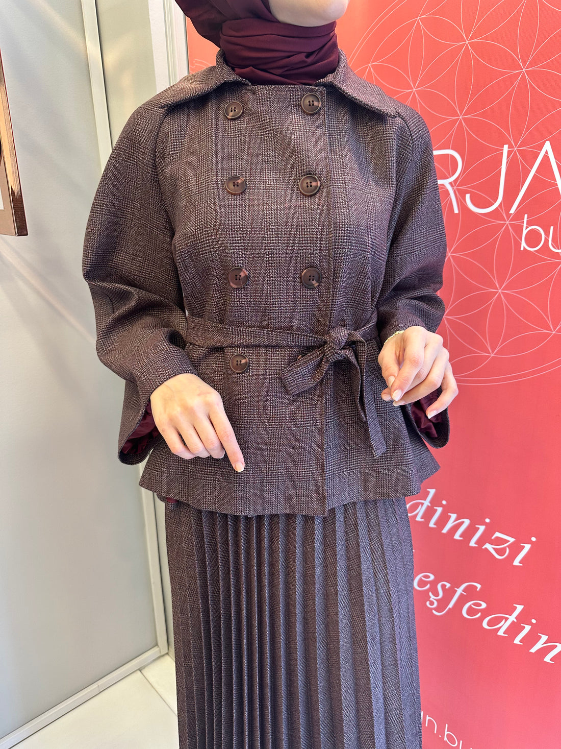 Bordo Ekose Etekli Takım