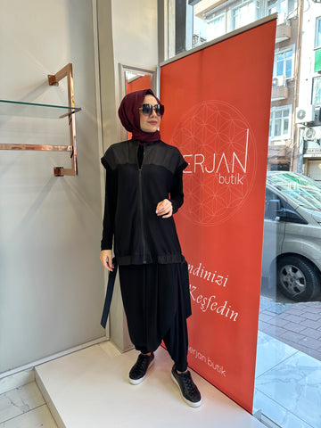 Nurcan Çetin Şalvarlı Fileli Takım