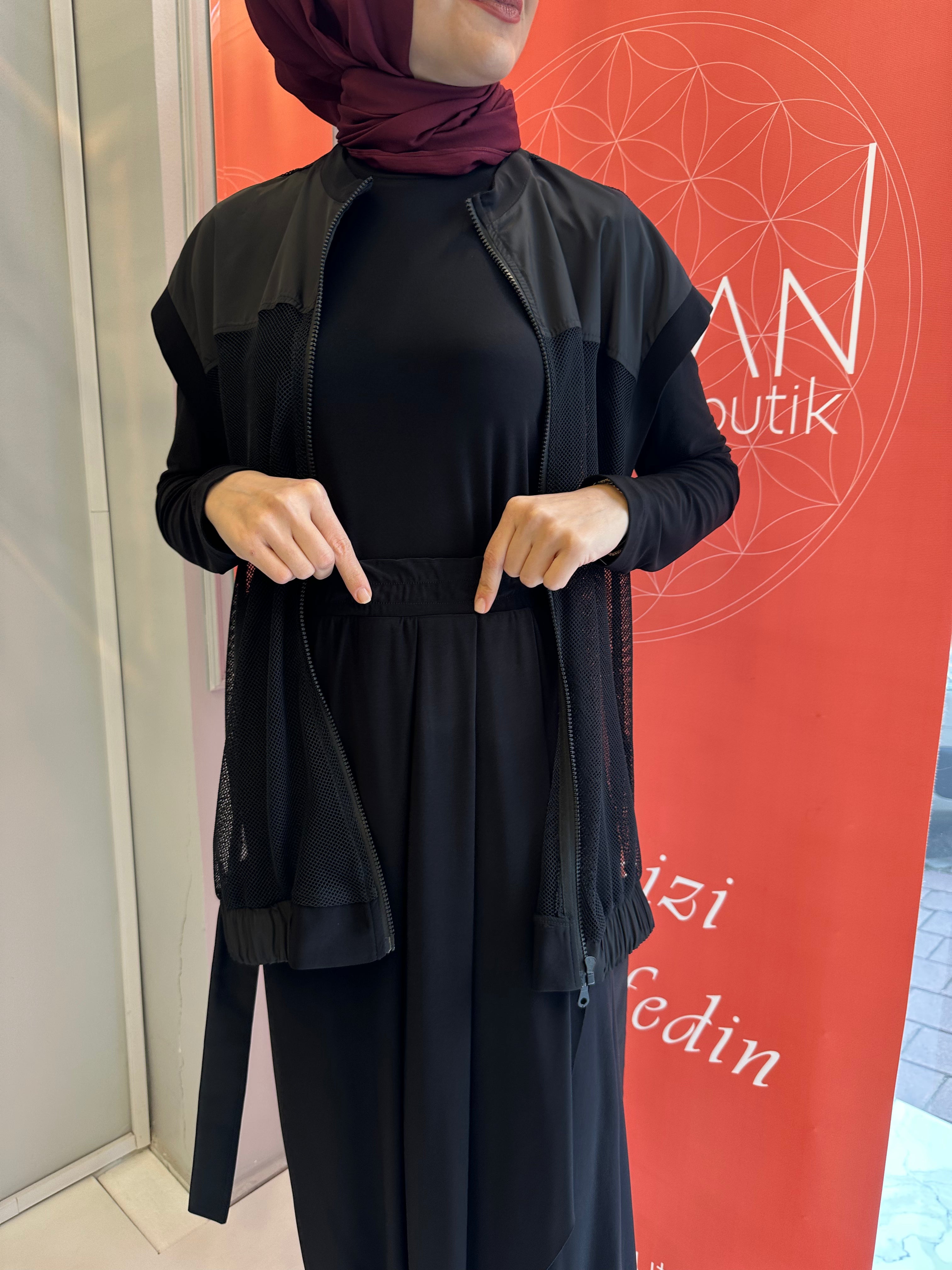 Nurcan Çetin Şalvarlı Fileli Takım