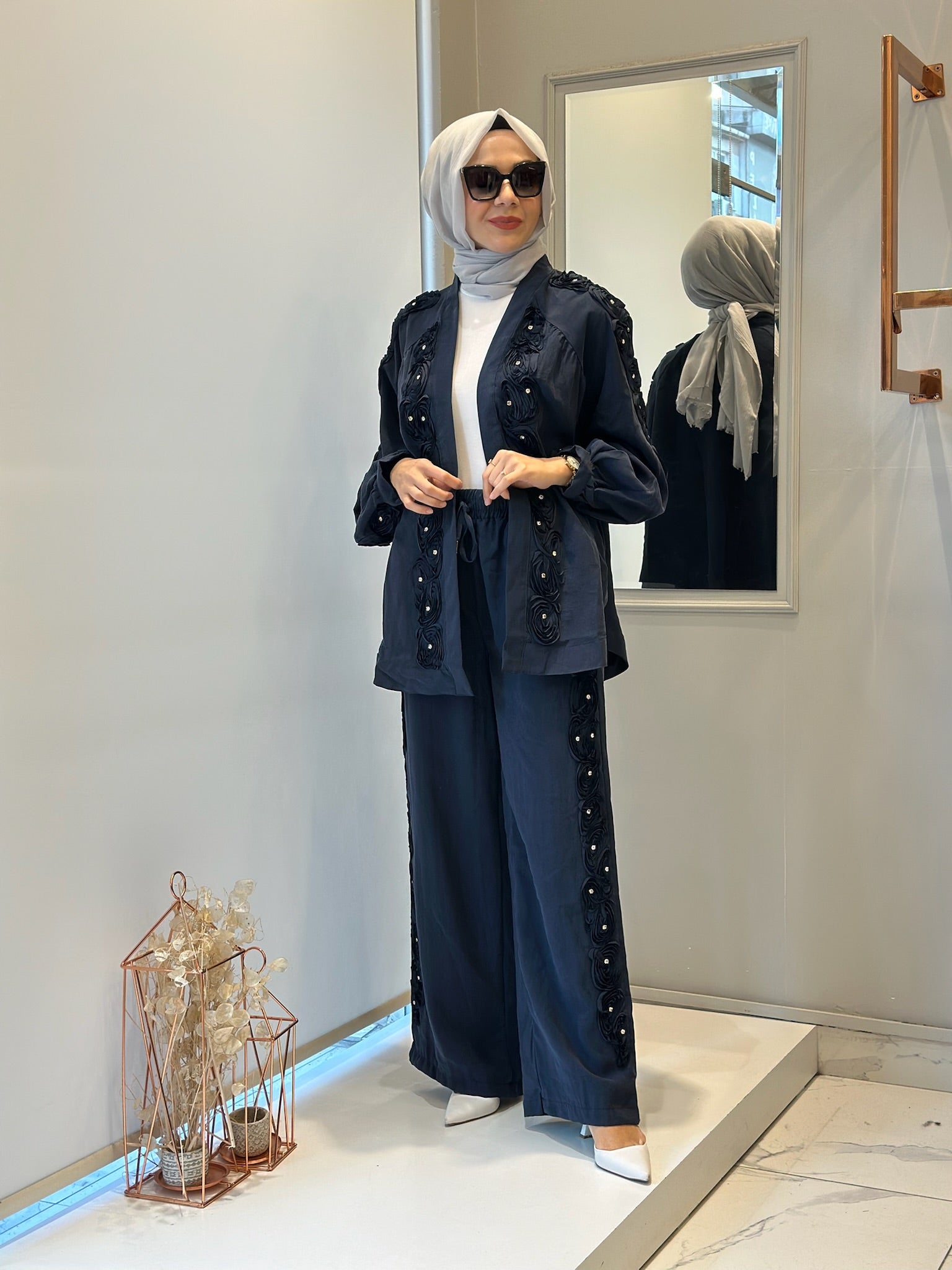 Lacivert Kimona Ceket