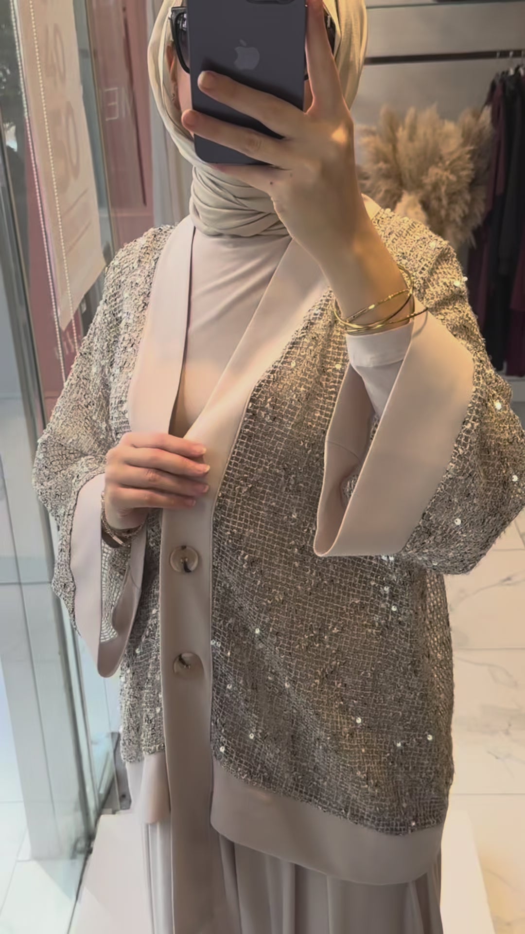 Taş Rengi Payet Takım